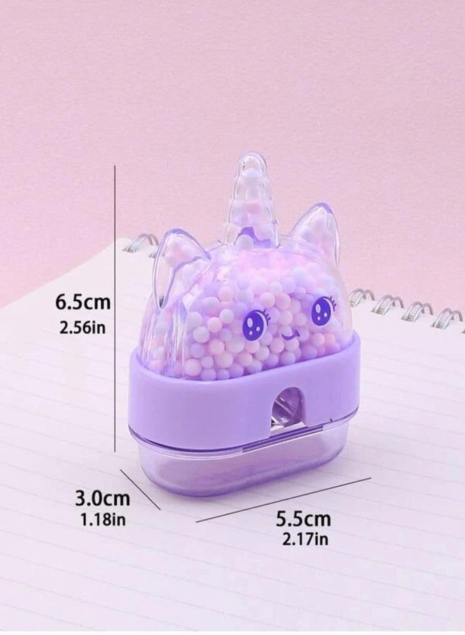 Radiance™ Cute Unicorn Pencil Sharpener for Kids | Manual Cartoon Sharpener for Girls & Boys | School & Classroom Supplies, Birthday Party Favors & Return Gifts | Pack of 4 - Image 5